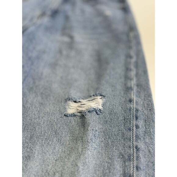 Zara Girls Mom Fit Jeans Size 13-14 Distressed Adjustable Waist - Picture 2 of 7